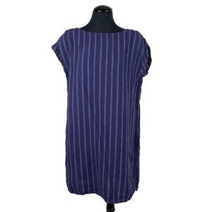 Tahari 100% Linen Stripe Mini Tunic Dress - Women’s S